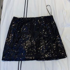 LF Black Sparkly Mini Skirt
